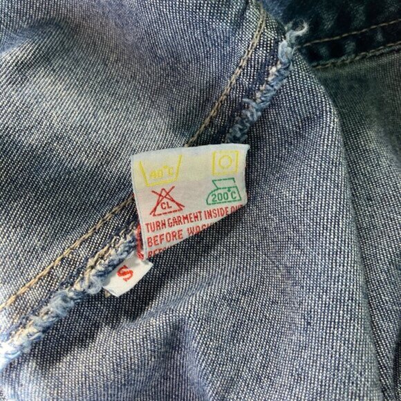 Vintage Johnny Q Overalls Womens S Dungaree Blue Denim Bib Carpenter - Picture 9 of 13